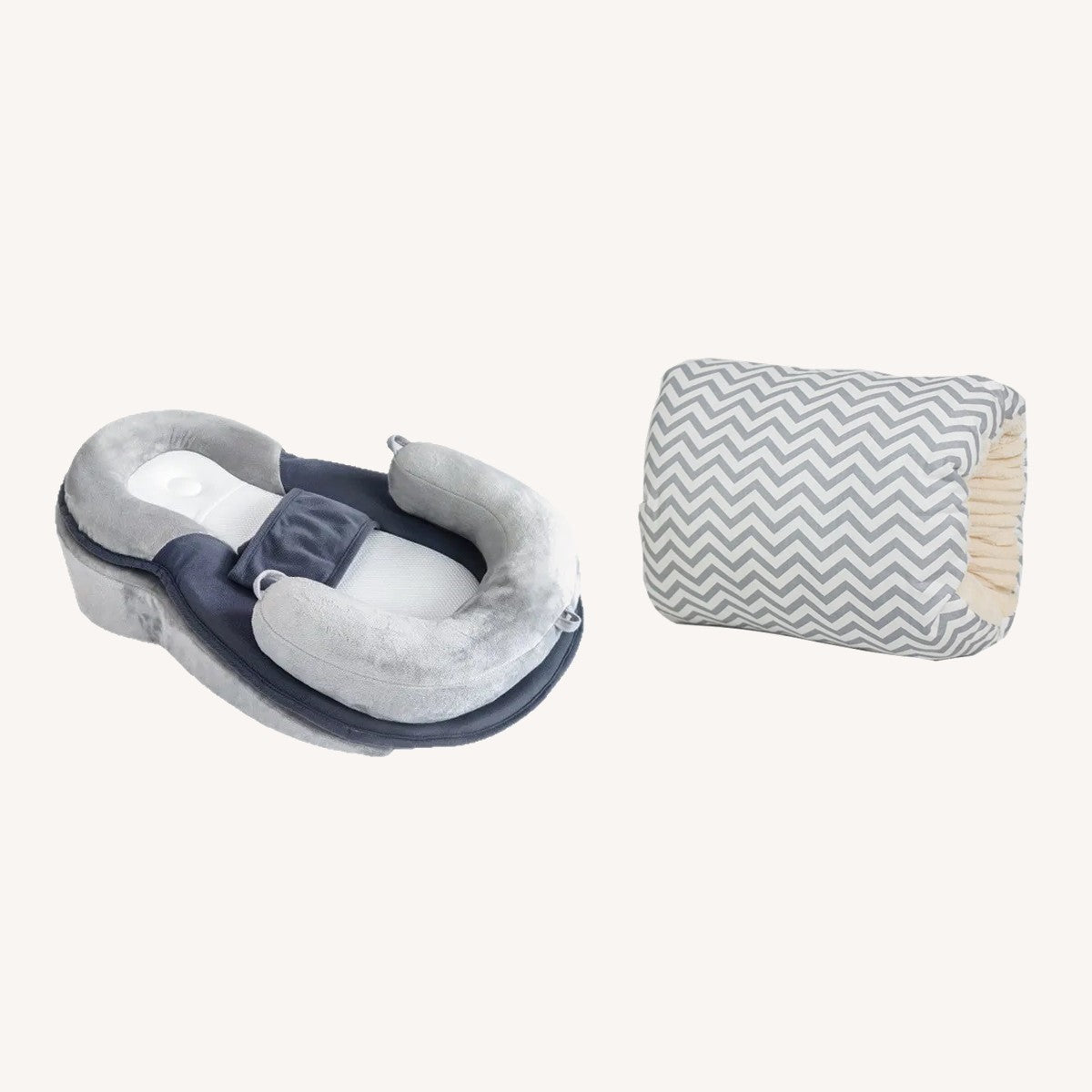 Ergonomic support cushion together with the nursing arm pillow